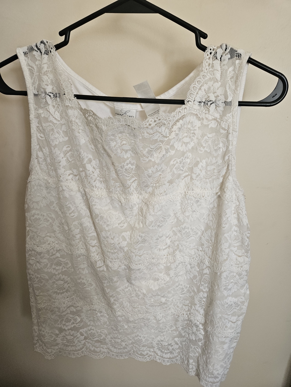 Emma James White Lace Camisole Top
